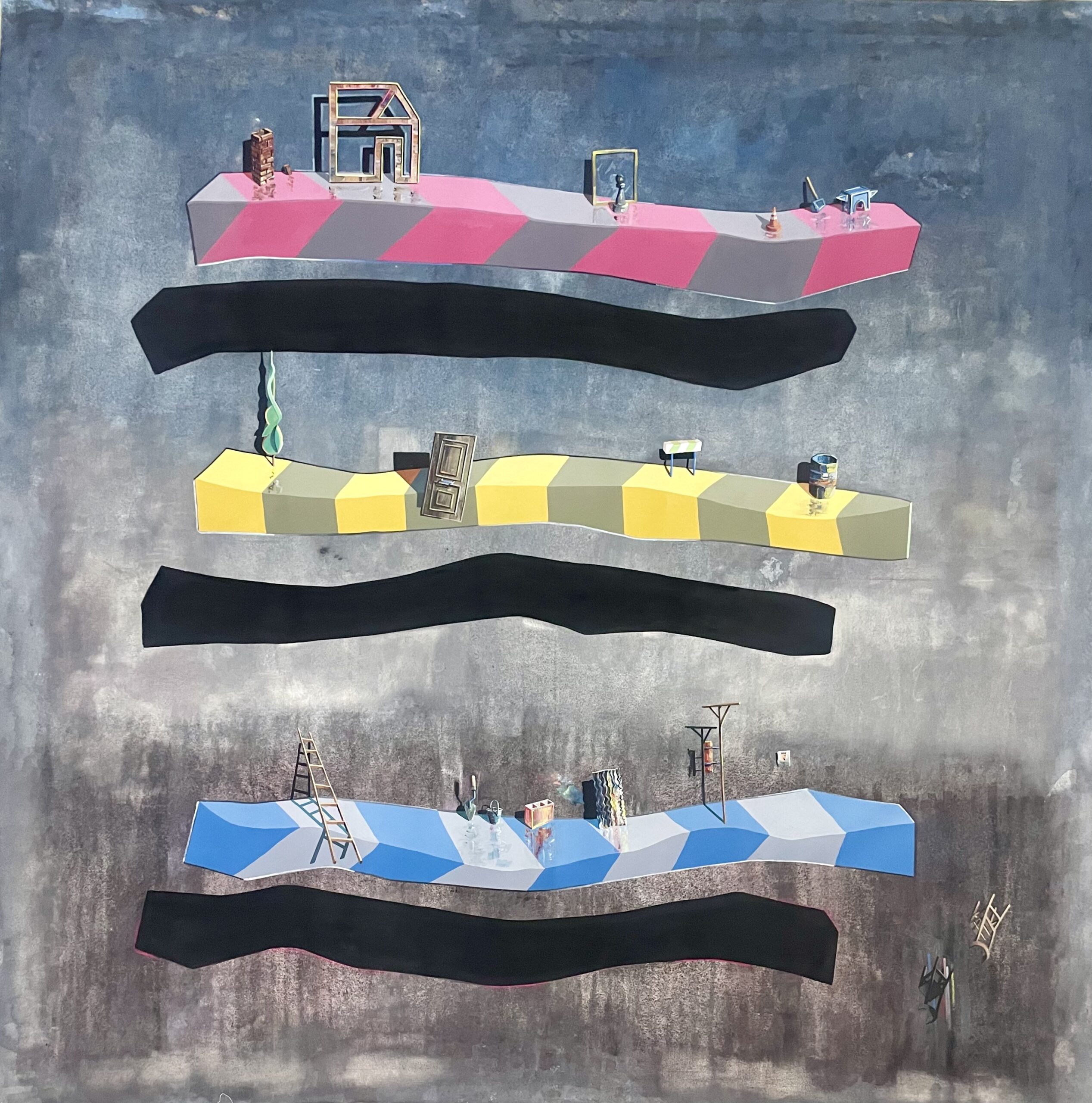 Sin Título Acrílico s/tela · 150 × 143 cm · 2024
